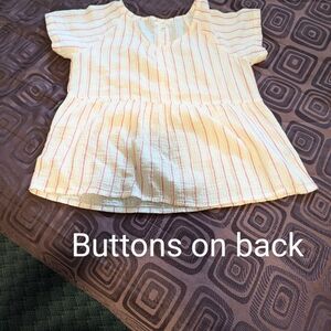 Maurice's striped baby doll top. Size m. 100% Cotton. Gauzy Like. Summer Top.
